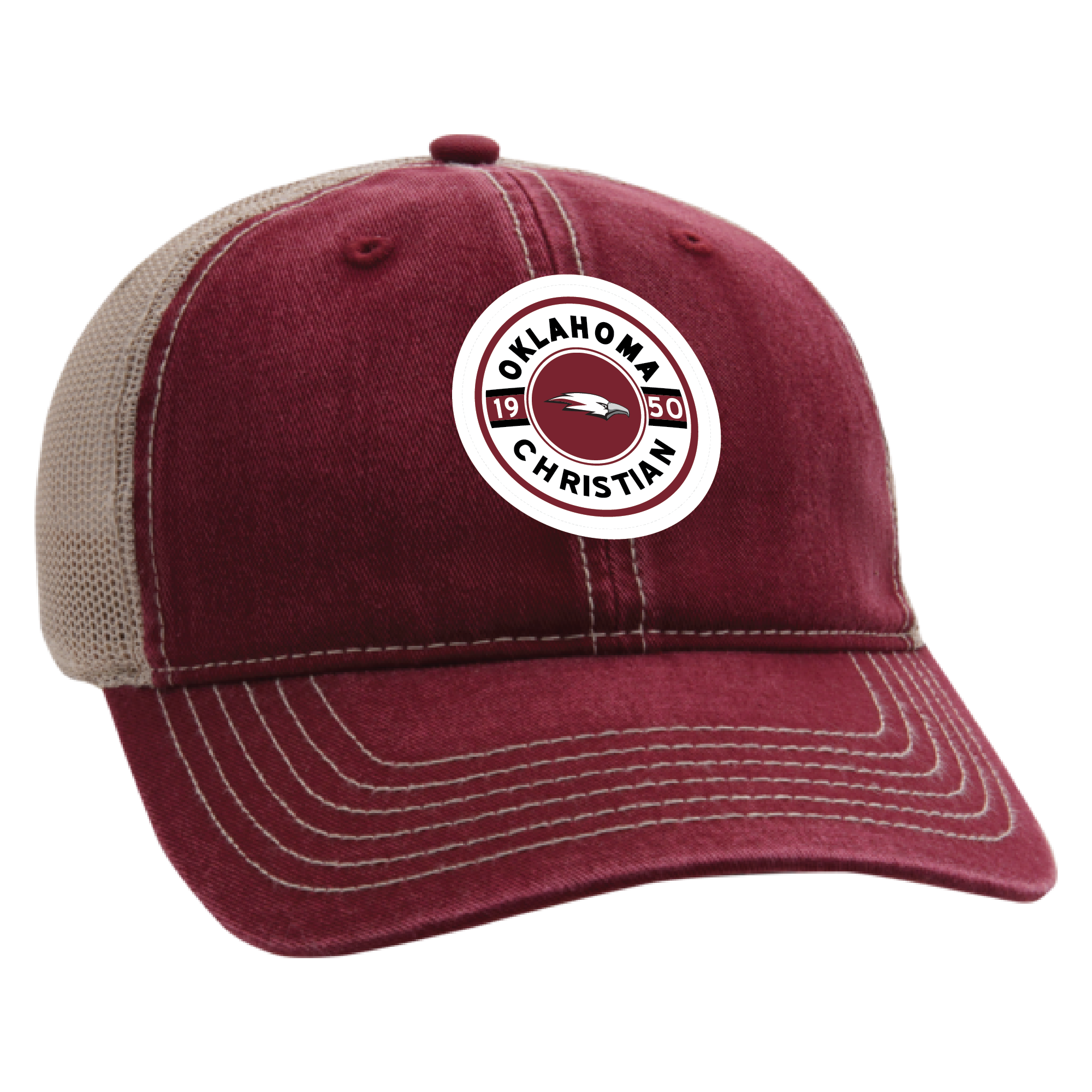 The Wharf Classic Unstructured Tea Stain Snap Back Cap | Maroon