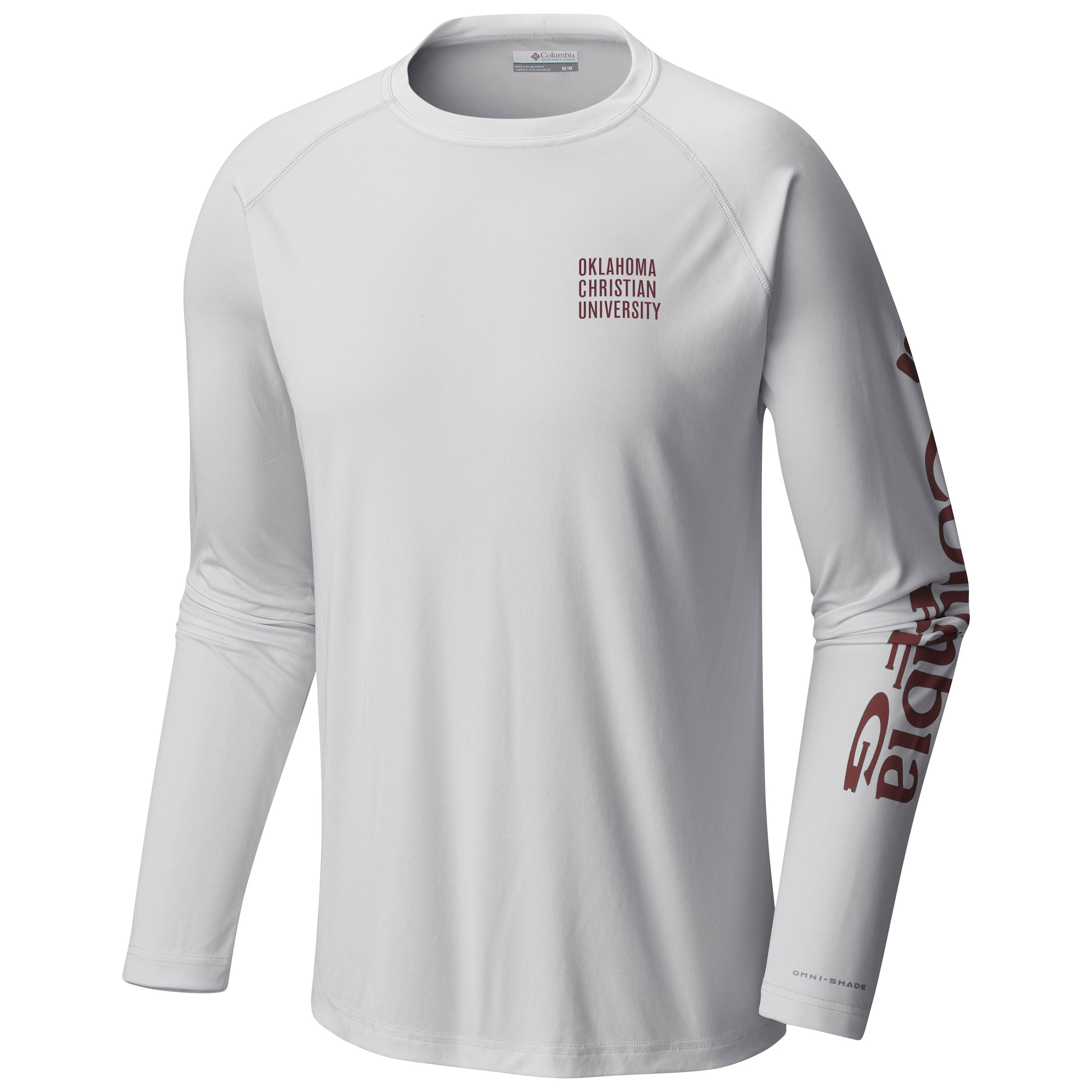 Columbia Terminal Tackle Long Sleeve Tee | White/Maroon
