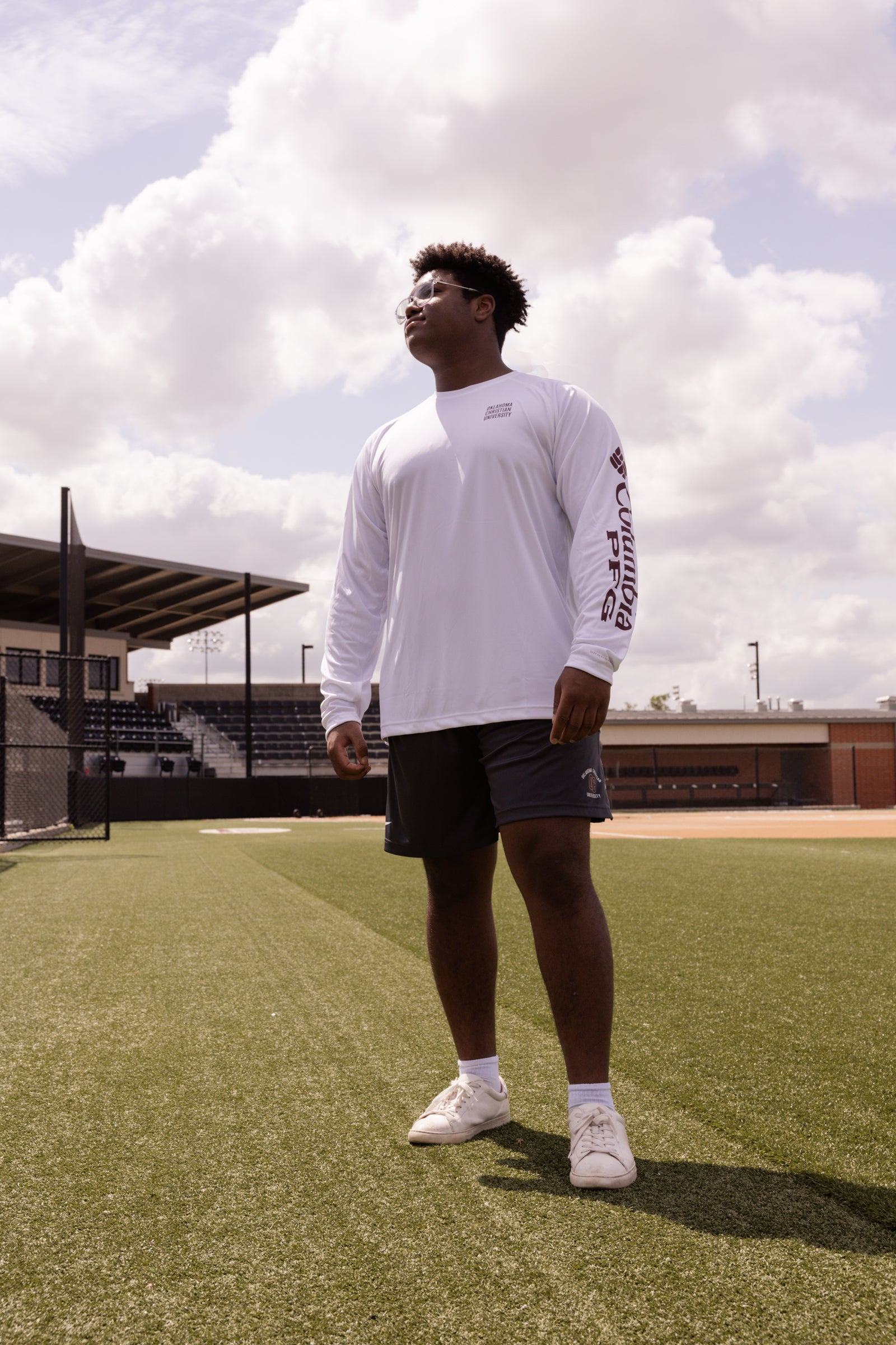 Columbia Terminal Tackle Long Sleeve Tee | White/Maroon