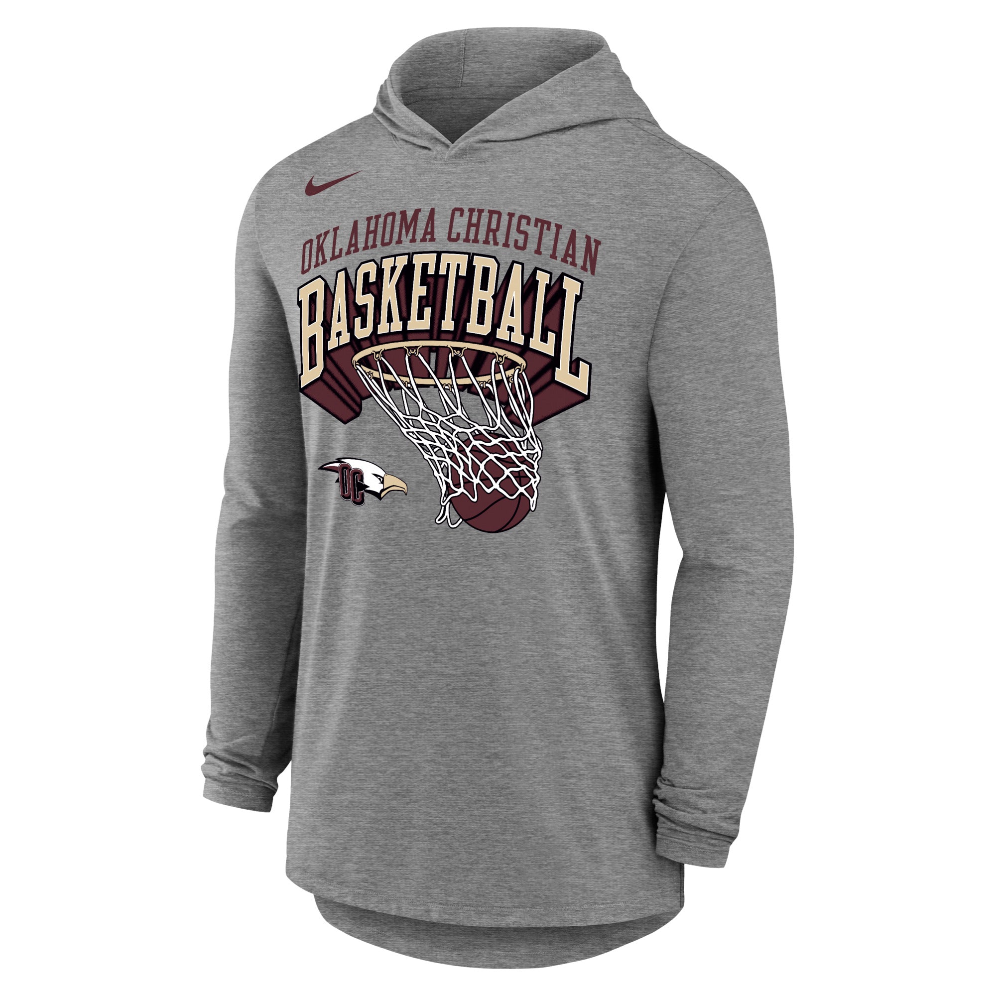Dri-Fit Cotton Basketball Long Sleeve Hoodie | Dark Heather