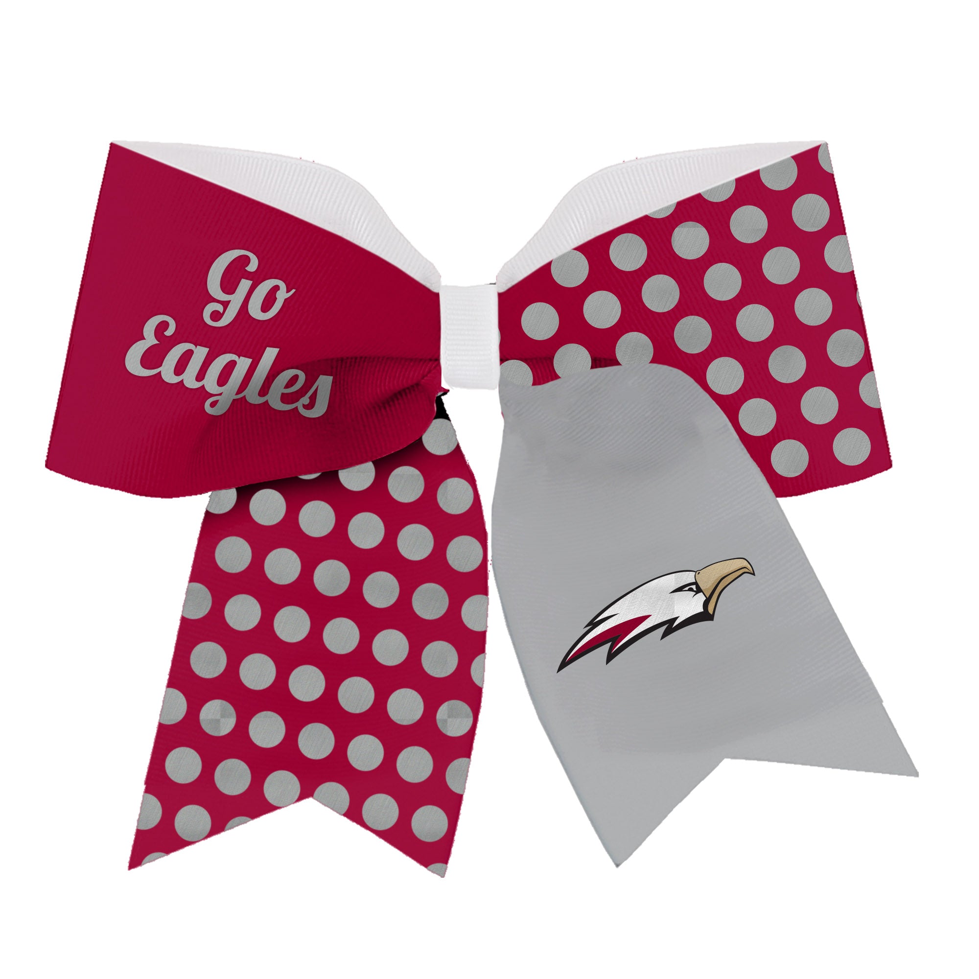Spirit Cheer Gear Ribbon Barrette | Crimson/White