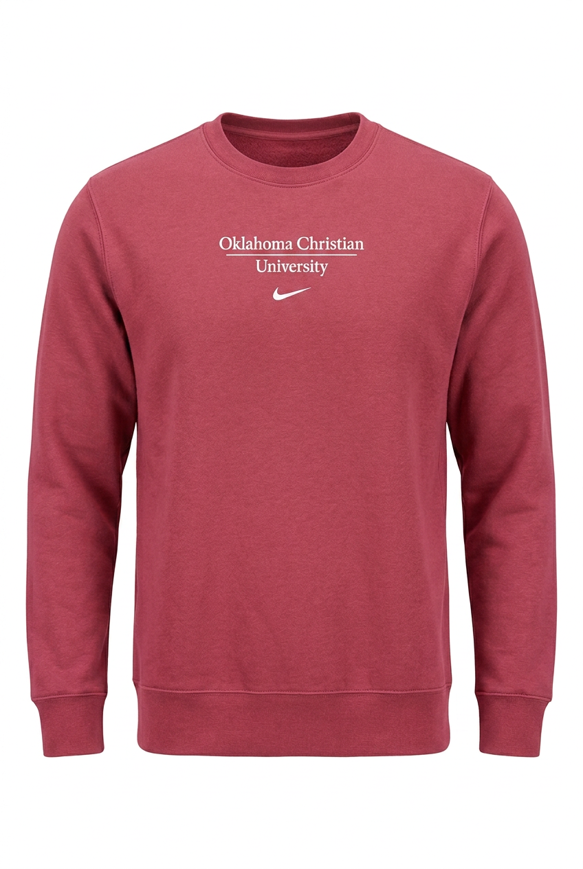 Club Fleece Crew Embroidered | Red