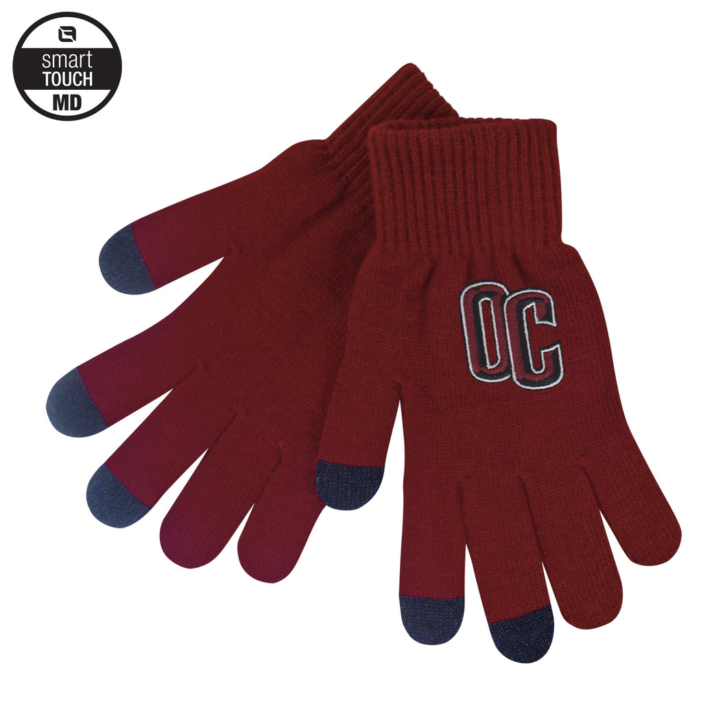 iText Smart Touch Knit Gloves by LogoFit, Cardinal