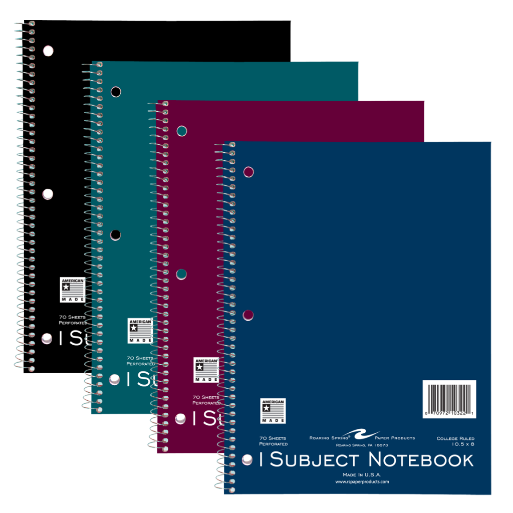 1 Sub WB NoteBook 10.5"x8" College Ruled