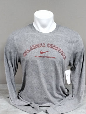 Core Cotton Long Sleeve by Nike, Dark Heather (F22)