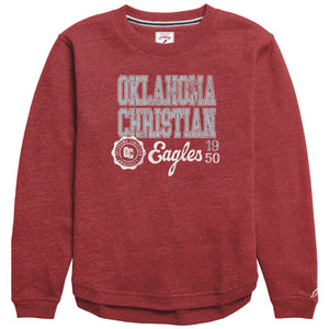 Victory Springs Ladies Crewneck | Heather Vintage Light Maroon