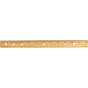 Wood Ruler Natural 12in