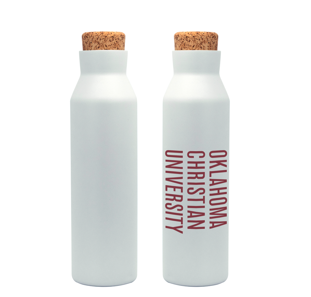 20OZ STAINLESS CORKY WATER BOTTLE, WHITE