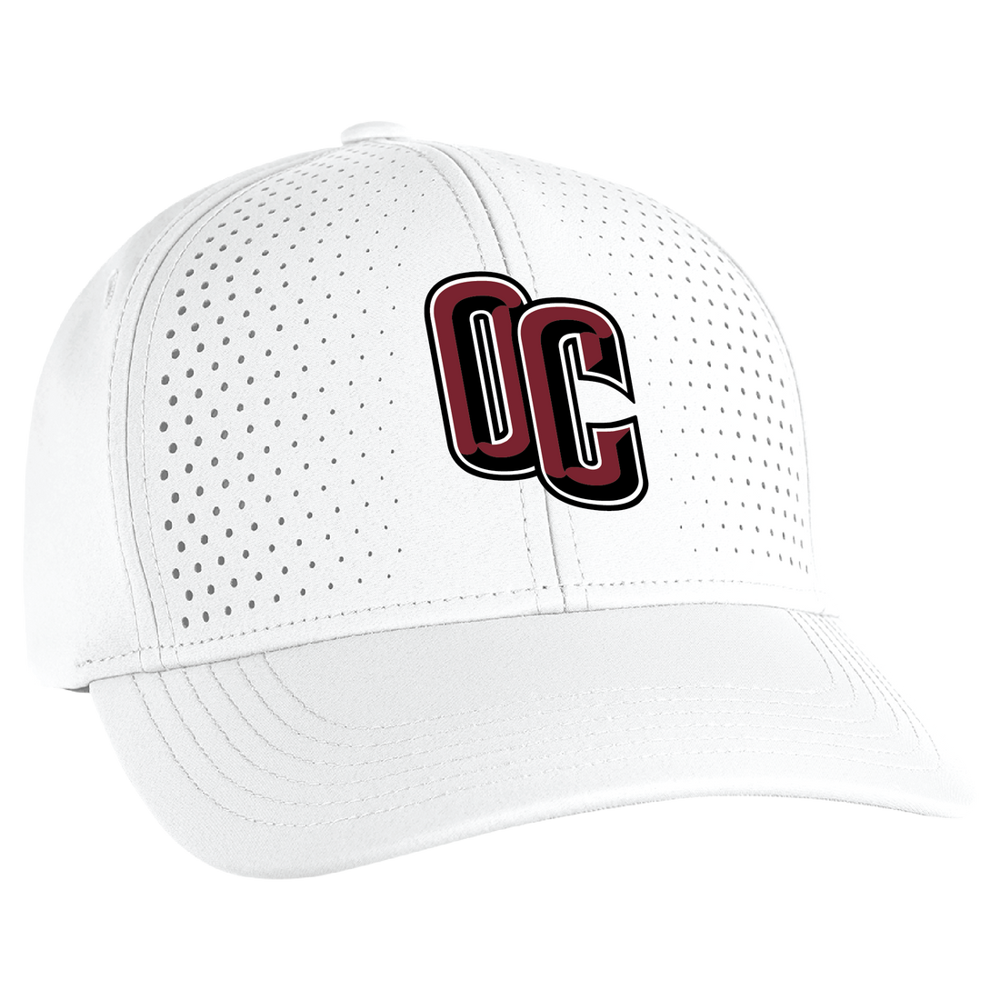 Airflow Laser Front Panel Structured Classic Fit Cap | White