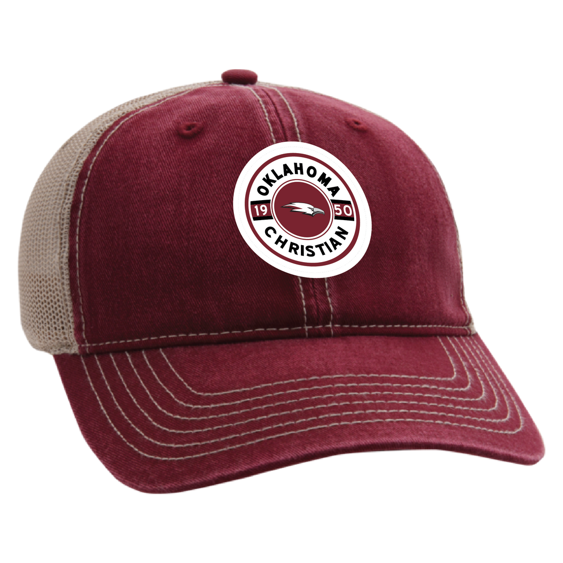 The Wharf Classic Unstructured Tea Stain Snap Back Cap | Maroon