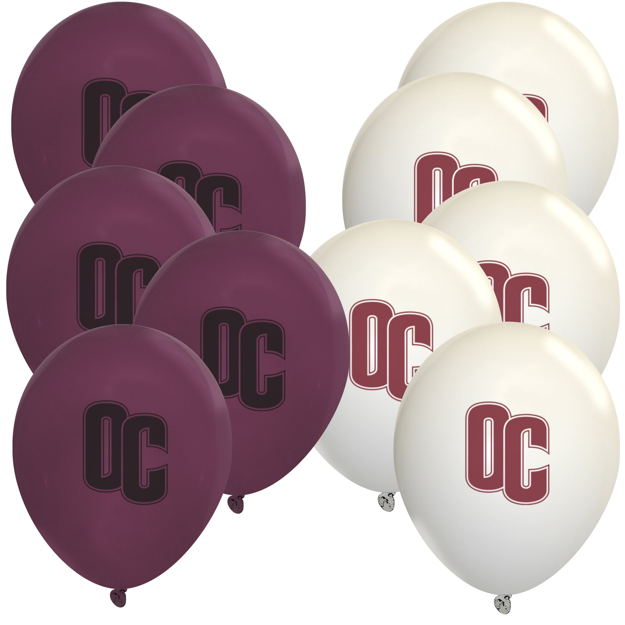 Balloons 10-Pack | Maroon/White
