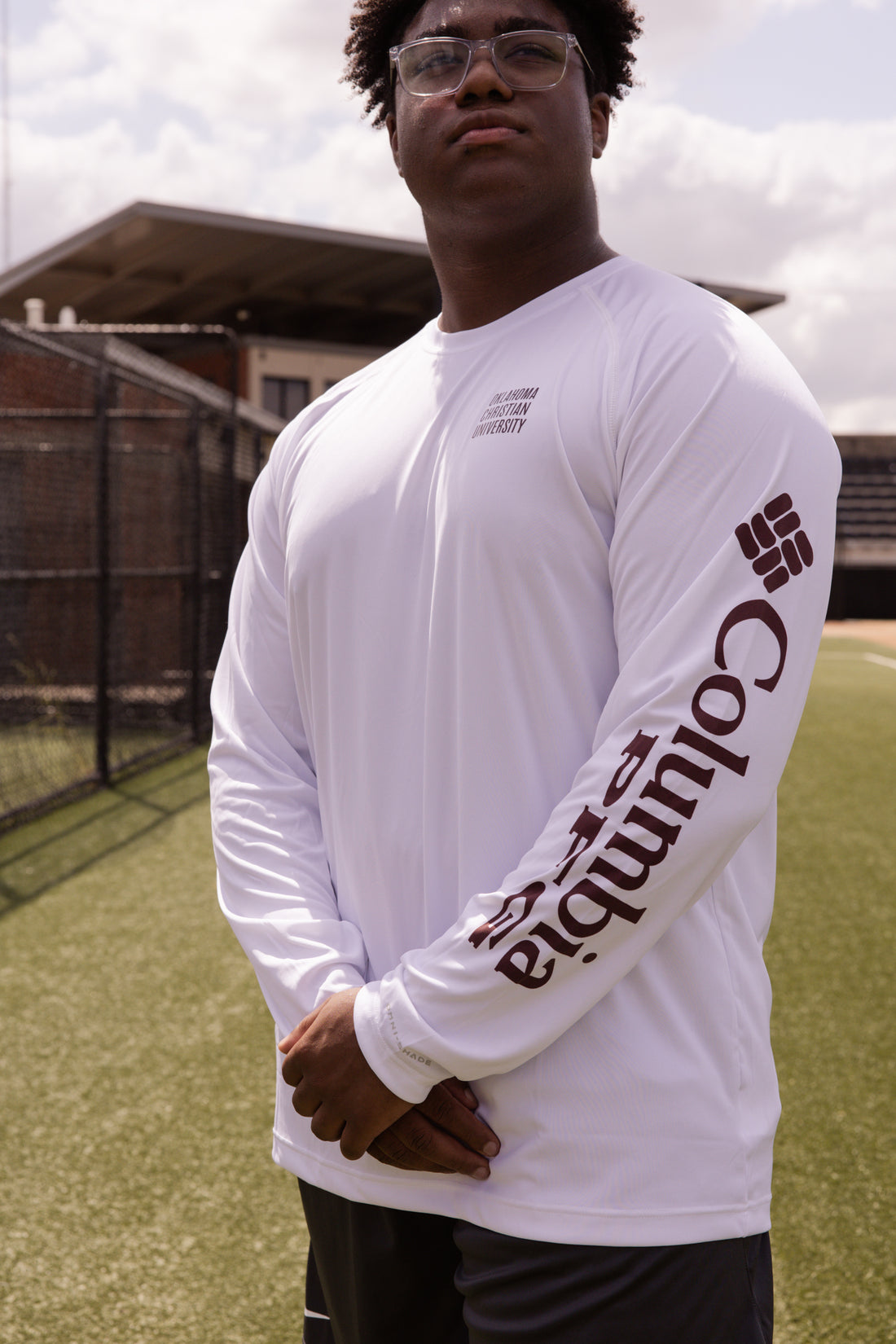 Columbia Terminal Tackle Long Sleeve Tee | White/Maroon