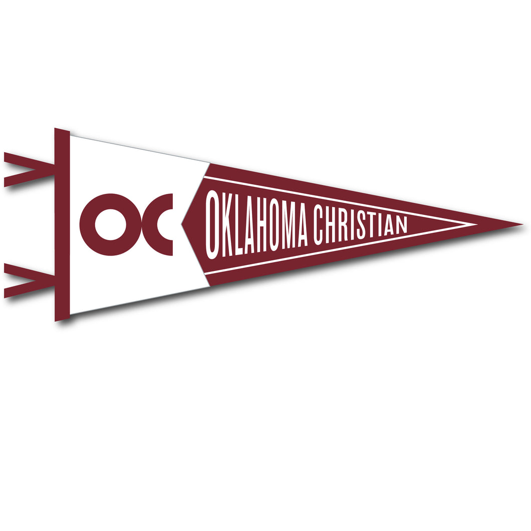 7 X 18 Two-Piece Flock Plus Pennant | Crimson