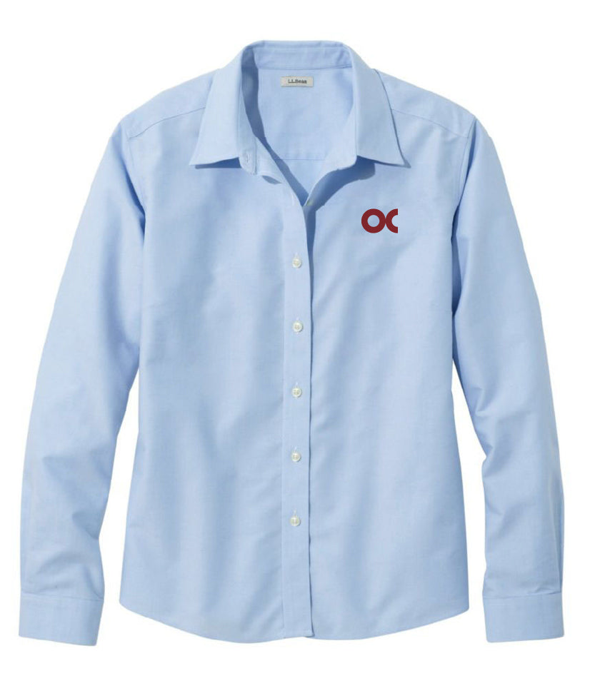 Ladies Wrinkle-Free Pinpoint Oxford Cloth Shirt | Blue