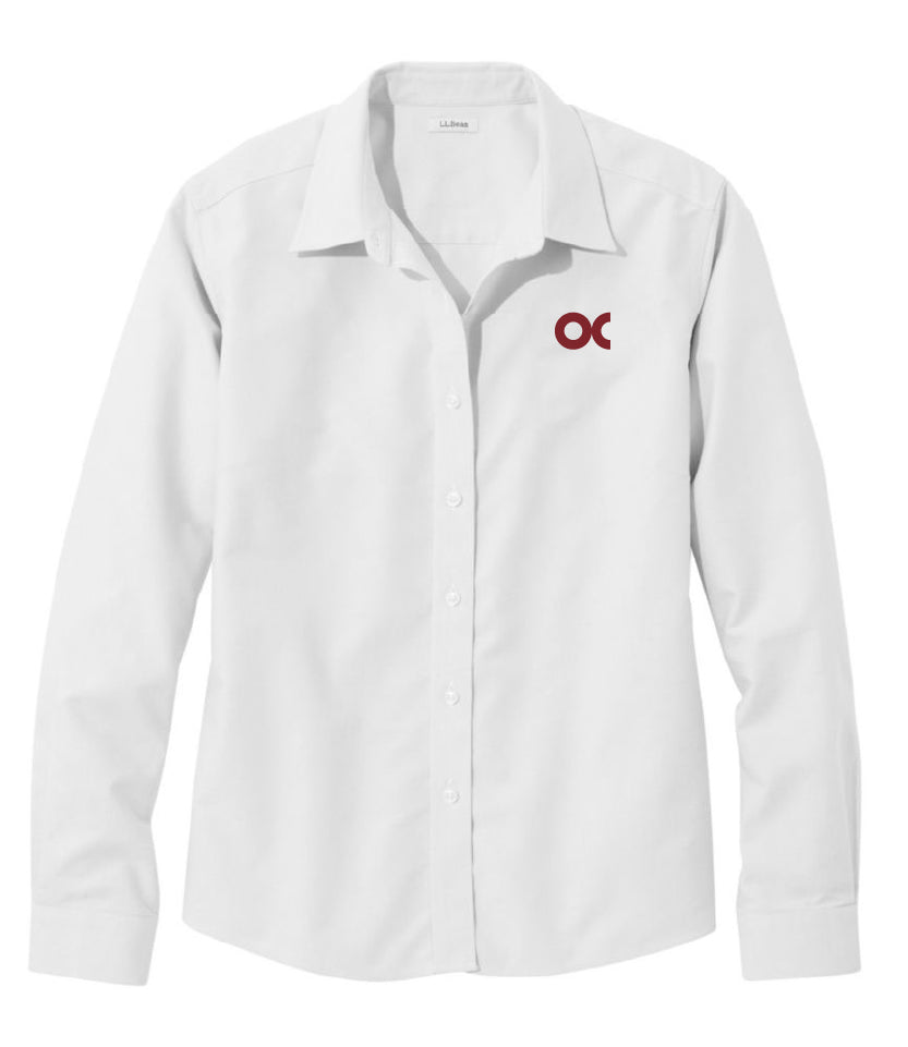 Ladies Wrinkle-Free Classic Oxford Cloth Shirt | White
