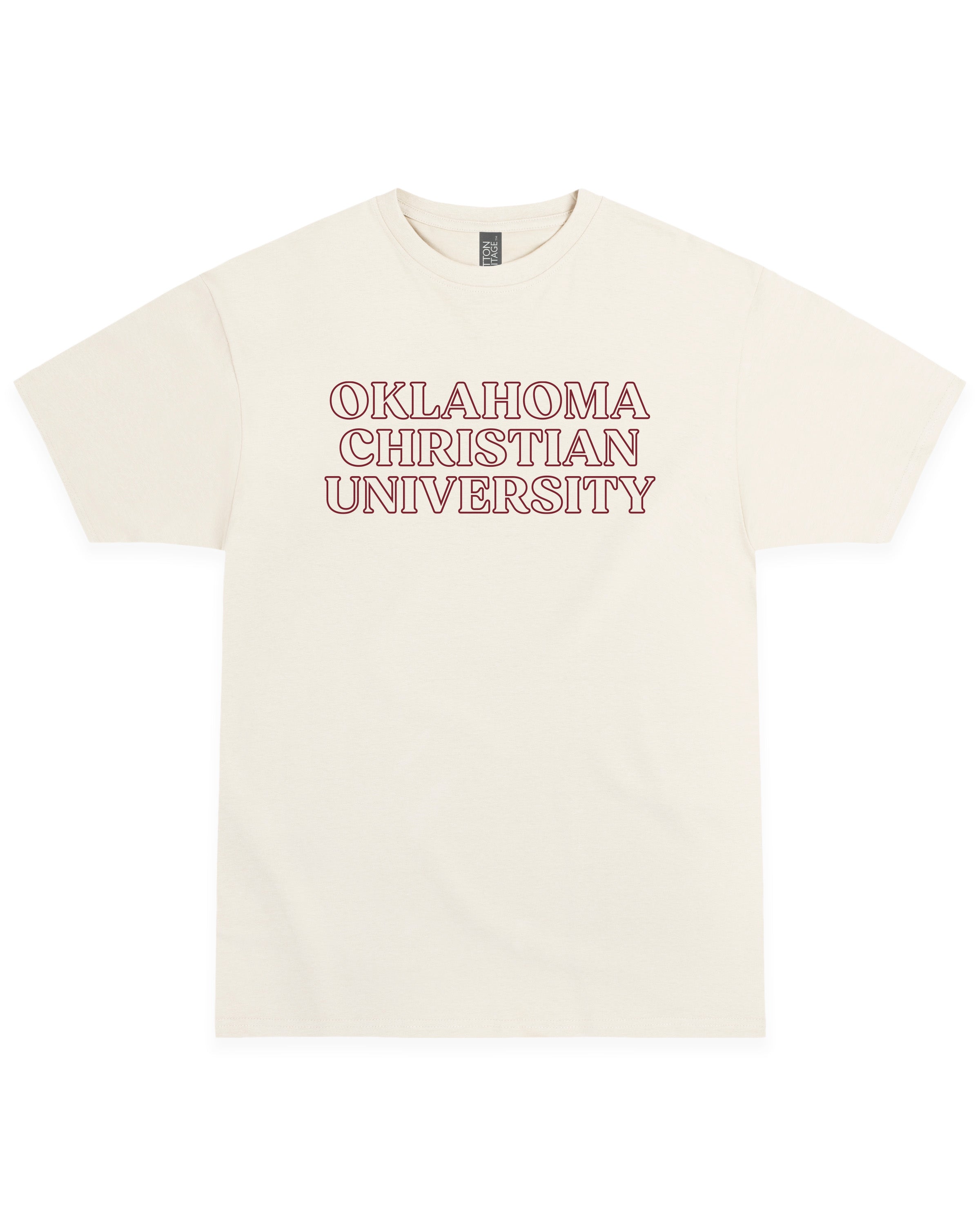 Hollow Letter Tee | Vintage White