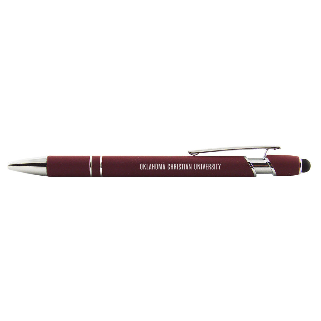 LXG Rubber Grip Stylus Pen, Burgundy