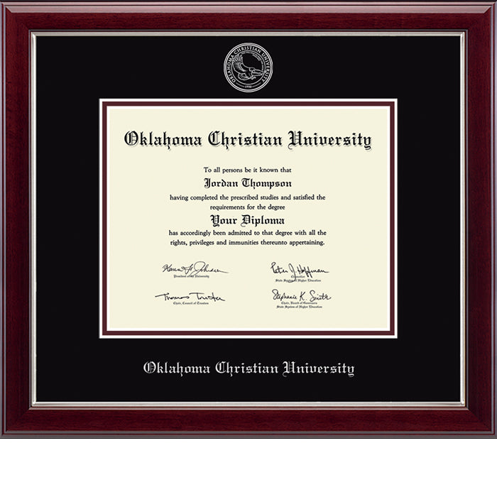Graduation Embossed Diploma Frame | Silver