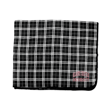 Flannel Blanket, Black/White Plaid (F22)