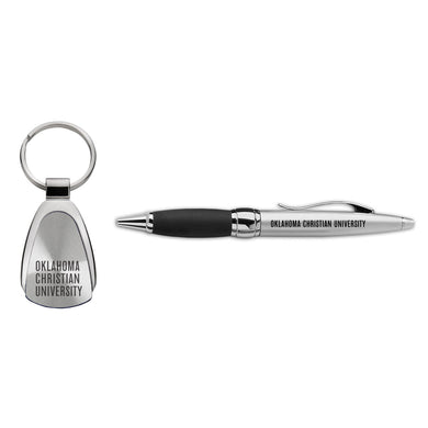 LXG Keychain & Pen Set, Silver