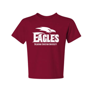 Youth Short Sleeve Tee OC Eagles Logo, Cardinal